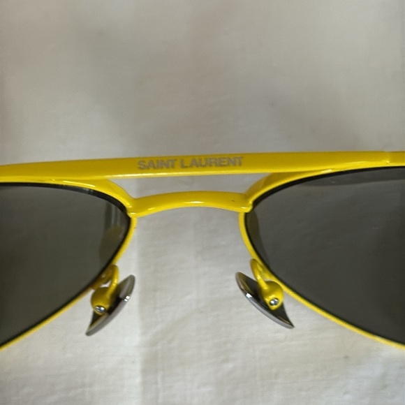 Saint Laurent 59mm Aviator Sunglasses – Yellow Frame NWT - Picture 6 of 8